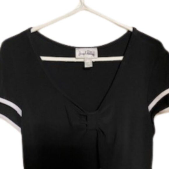 Joesph Ribkoff stretch swing dress with white trim - Picture 6 of 6